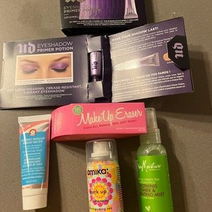 NEW assorted samples with new cosmetic bag
